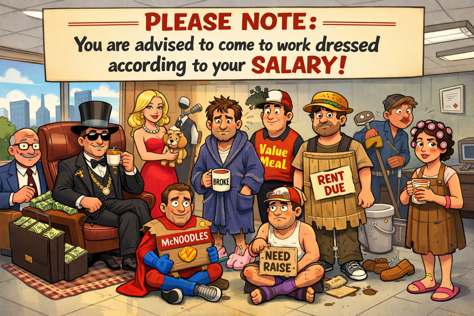 dress according to your salary